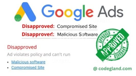 Our agency will fix disapproved google ads for malicious software,compromised site,suspended ads