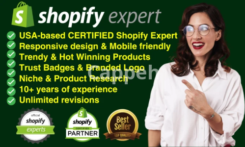 I will do shopify website design, shopify redesign, dropshipping store, shopify website