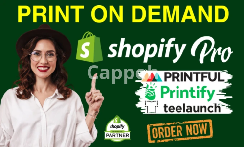 I will create a premium print on demand shopify store, pod store, or shopify website