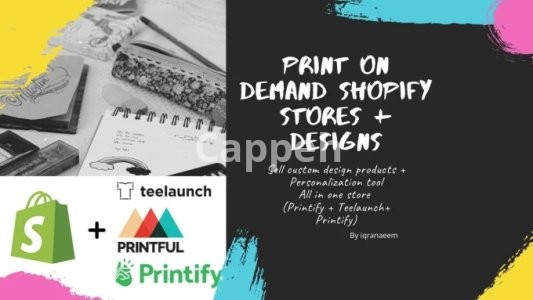 I will shopify pod store with printify, printful