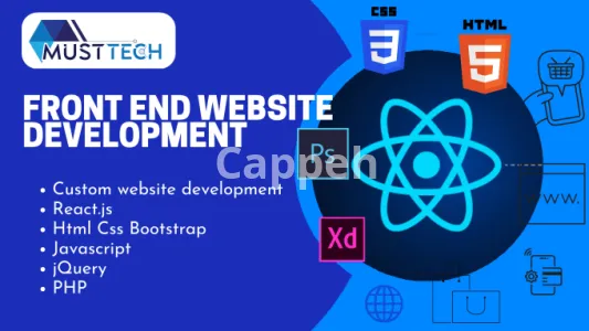 I will be your front end web developer using HTML,CSS, bootstrap,react js and jquery