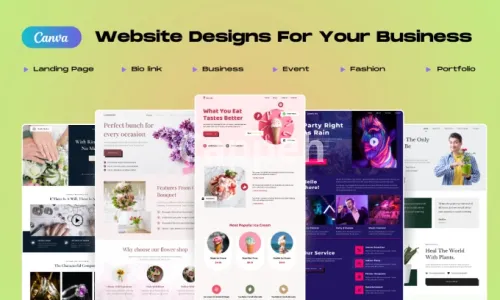 I will create canva website design, newsletter, and landing page using a pro account