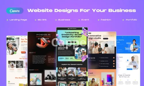 I will create canva website design, newsletter, and landing page using a pro account