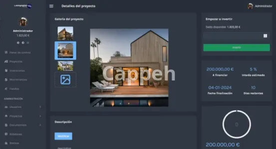 I will develop a web software for real estate crowdfunding