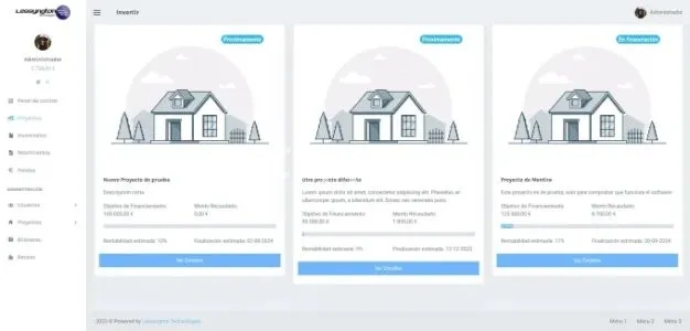 I will develop a web software for real estate crowdfunding