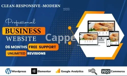 I will design and develop business website, restaurant, food and bakery