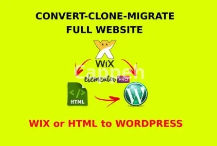 I will convert clone migrate wix or html to wordpress