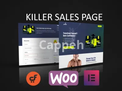 I will design killer sales page with elementor pro funnelkit cartflows pro sales funnel