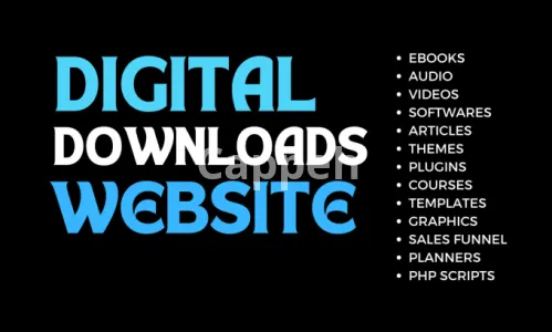 I will create a digital downloads store business website