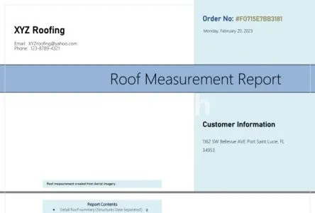 I will do roof measurements similar to eagleview