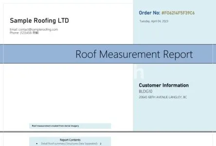 I will do roof measurements similar to eagleview