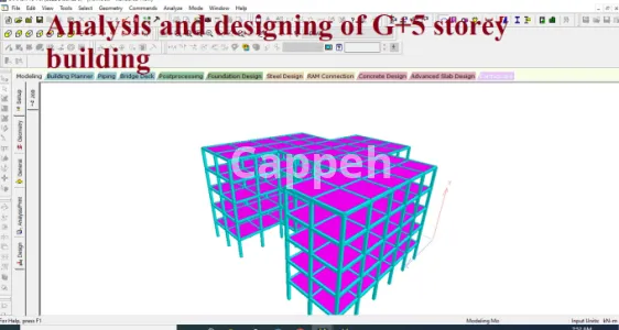 I will analyze and design the structure with structural software