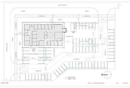 I will do parking lot, parking lot layout plan, site layout plan