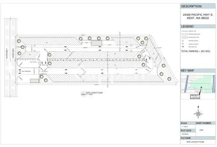 I will do parking lot, parking lot layout plan, site layout plan