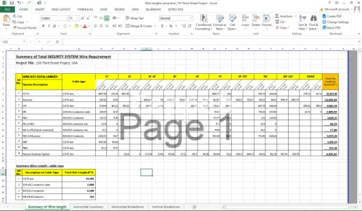 I will provide complete electrical take off, labor, and cost estimation