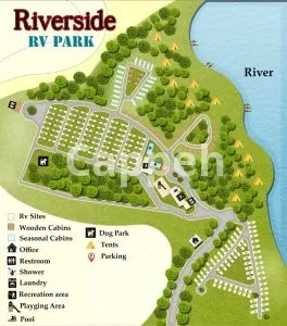 I will render map illustration or site plan,rv park,campground park