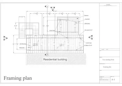 I will draw decks and patio plans for building permit