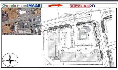 I will draw site plan from google maps, earth in autocad 2d