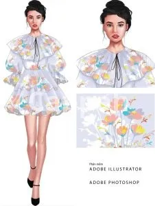 I will draw fashion illustration, sketch, portrait