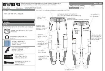 I will create tech packs and technical flats for fashion clothing