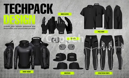 I will create clothing techpack collection design for manufacture production