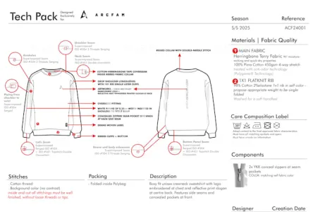 I will design your fashion tech pack