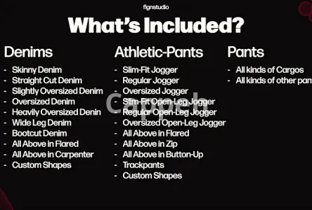 I will design custom streetwear pants clothing mockups for you