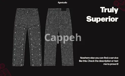 I will design custom streetwear pants clothing mockups for you