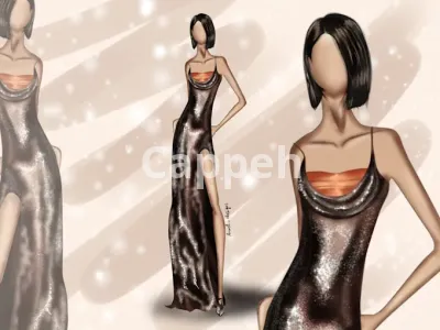 I will draw your fashion illustrations, sketches, 2d flats