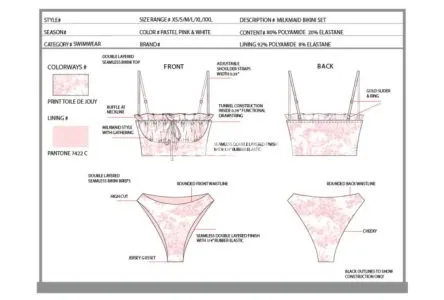 I will design your swimwear collection and advanced tech packs