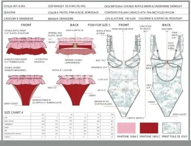 I will design your swimwear collection and advanced tech packs