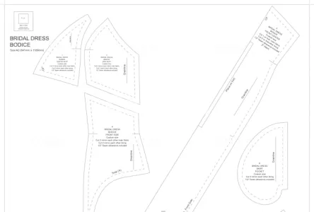 I will make the sewing pattern for your bridal dress