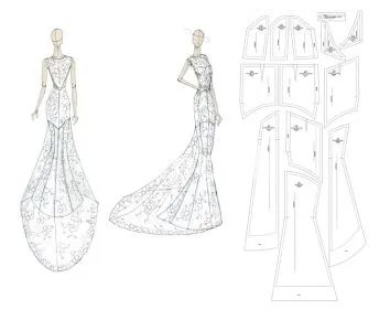 I will make the sewing pattern for your bridal dress