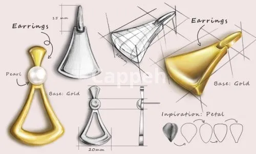 I will design jewelry with technical detail