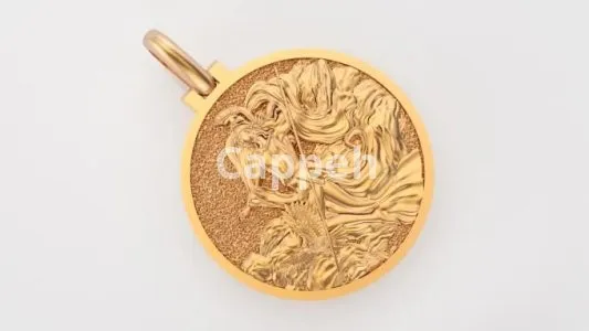 I will create a medall 3d cad jewelry design and render it