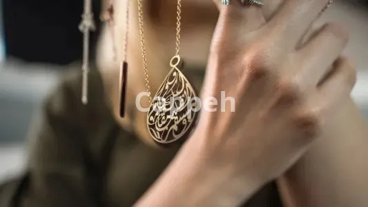 I will design your name necklace personalized in arabic calligraphy