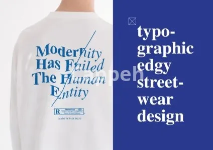 I will design typographic edgy streetwear design