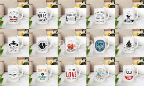 I will awesome custom 50 coffee mug design