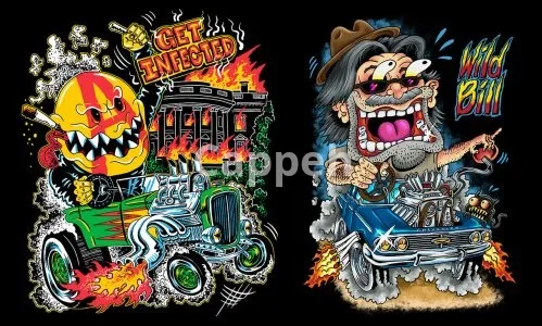 I will create illustration rat fink ratfink style