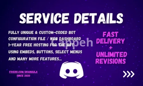 I will make a professional custom coded discord bot