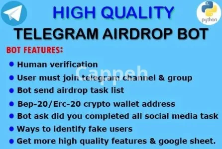 I will make a high quality telegram airdrop bot for you