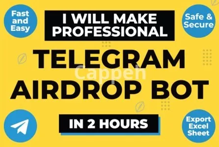 I will make professional telegram airdrop bot for you in 2 hrs