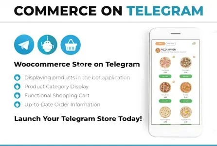 I will create a telegram bot with woocommerce integration