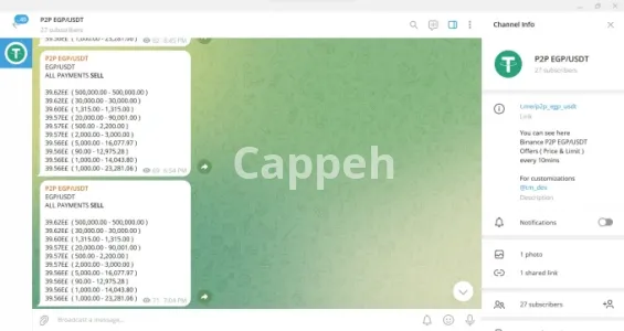 I will develop a bot alerting you with binance p2p prices