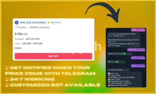 I will develop a bot alerting you with binance p2p prices