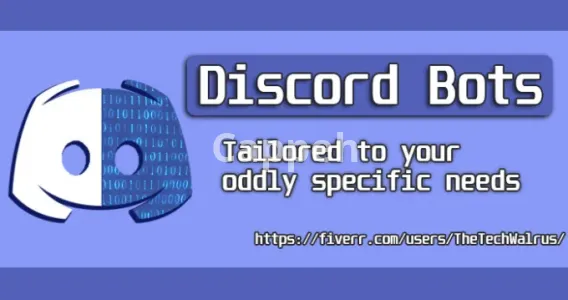 I will make you a unique discord bot for any purpose