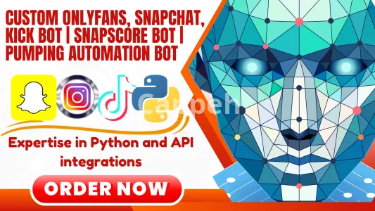 I will do snapchat bot, snapscore bot, automation bot, onlyfans bot, kick bot