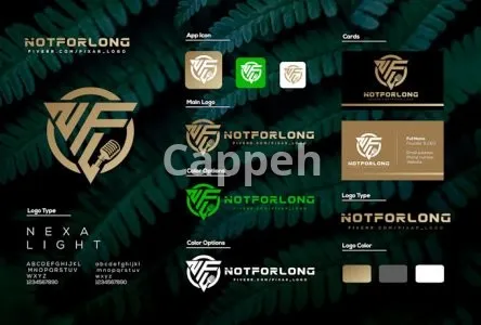 I will do sleek minimalist logo design with brand style guides