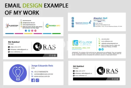 I will create HTML email signatures or clickable email signature