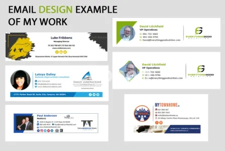 I will create HTML email signatures or clickable email signature